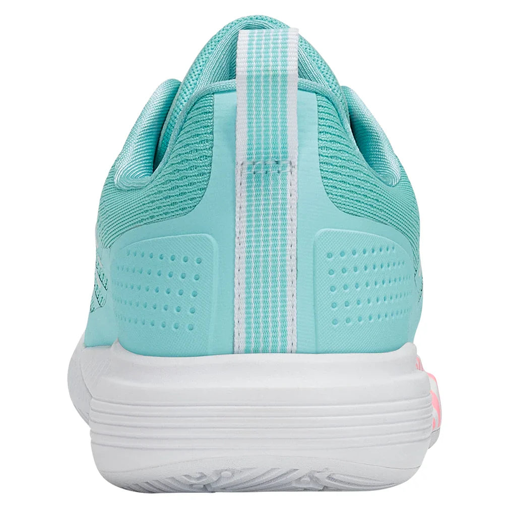 Women's Ultra Court Padel Shoes Soft Neon Blue and White