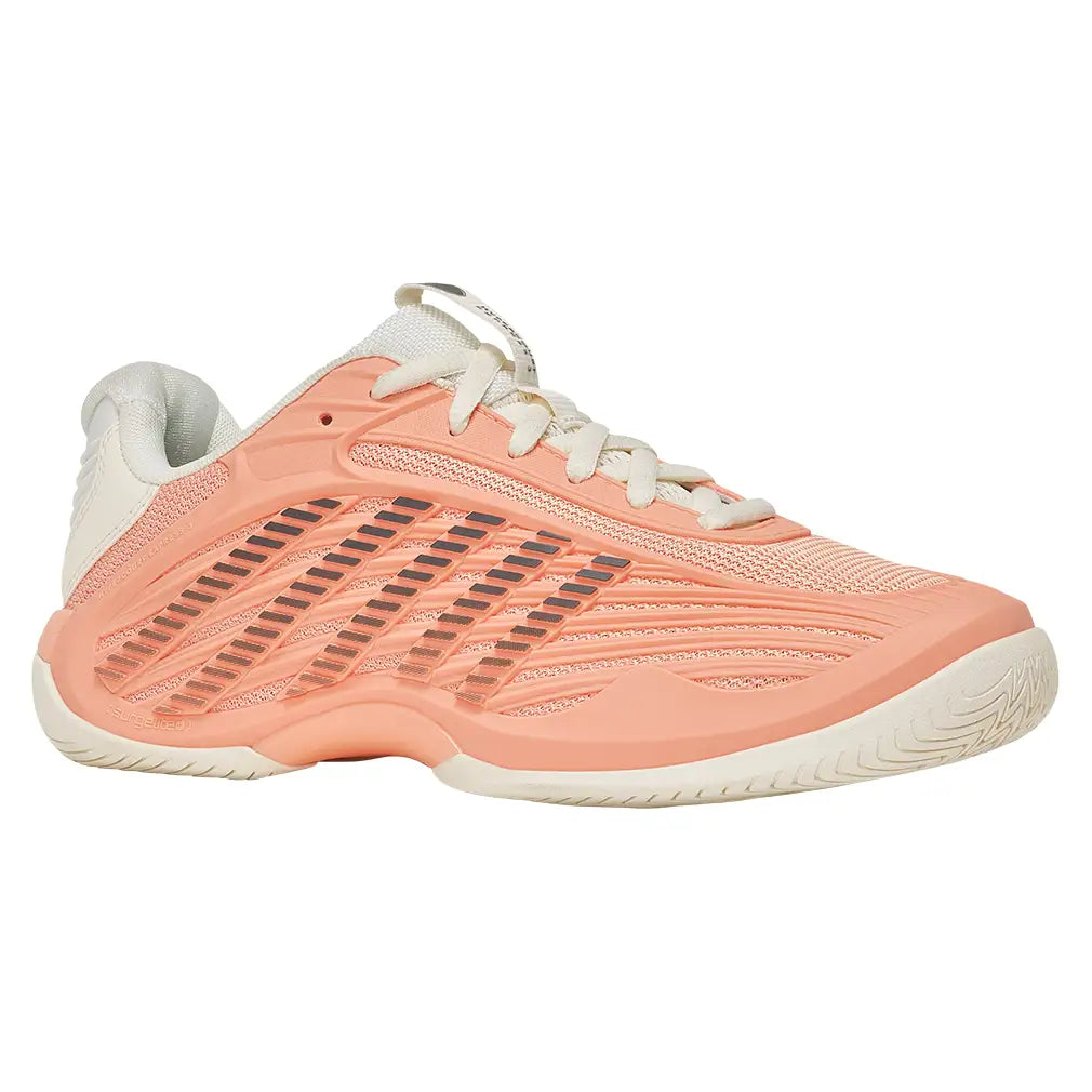 Women's Hypercourt Express 3 Tennis Shoes Egret and Peach Parfait-Footwear-K-Swiss-94603-150U26-y-Tennis Express