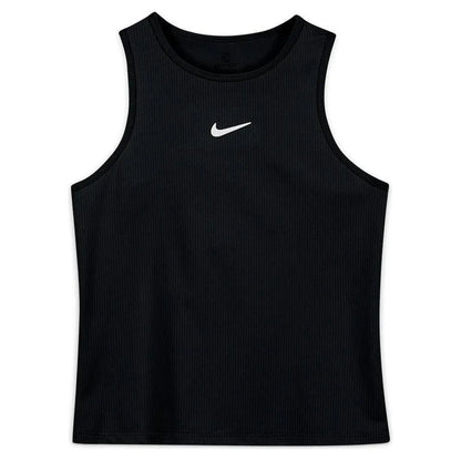 Girls' Court Dri-FIT Victory Tennis Tank-Apparel-Nike-96142-010_BLACKWT-L-Tennis Express