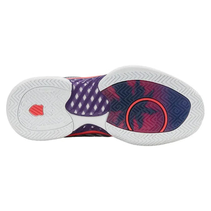 Women's Hypercourt Express 2 Tennis Shoes Purple Plumeria and White