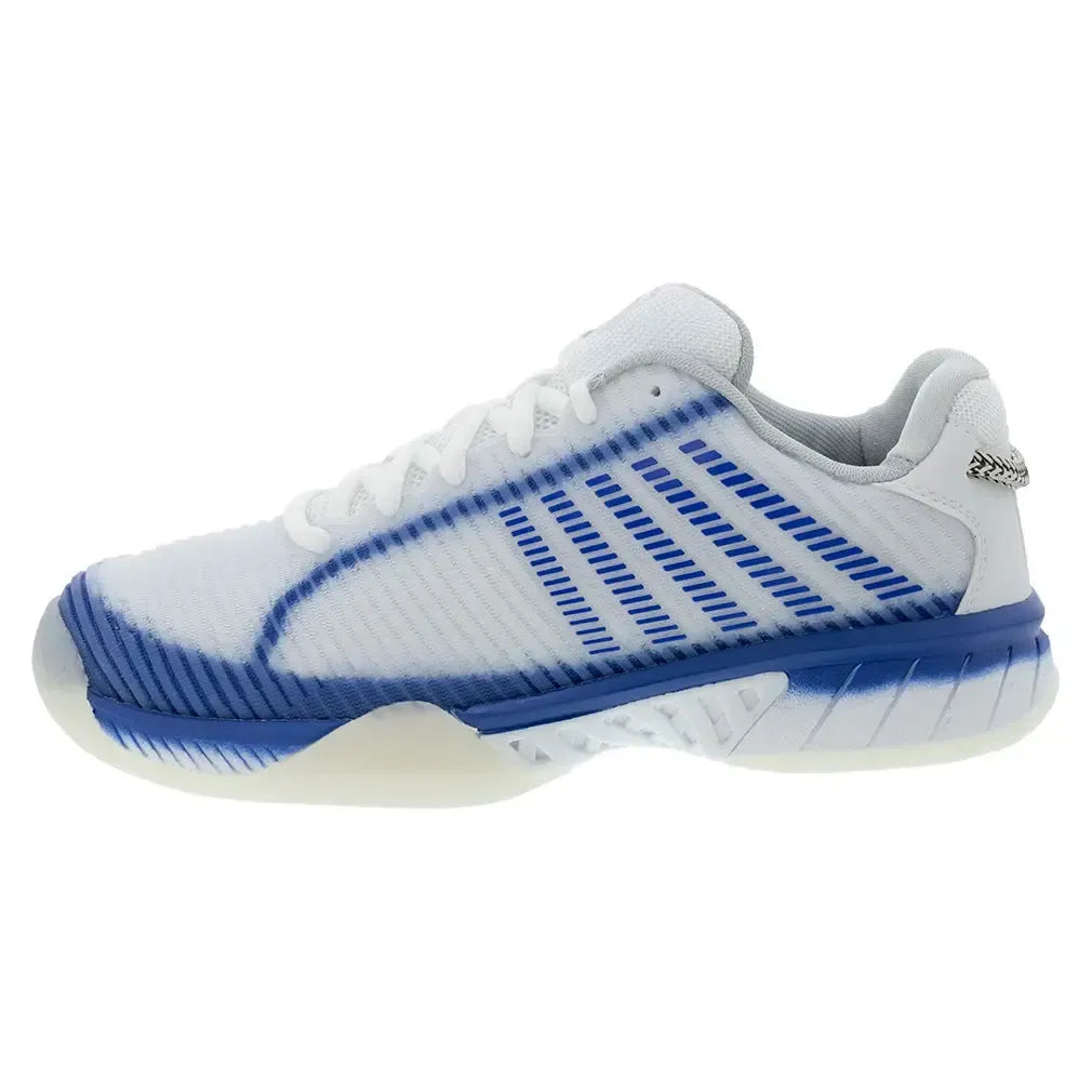Women's Lucky in Love Hypercourt Express 2 Tennis Shoes White and Electric Blue