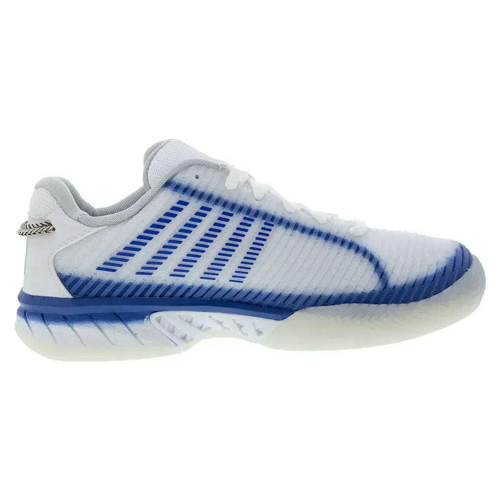 Women's Lucky in Love Hypercourt Express 2 Tennis Shoes White and Electric Blue