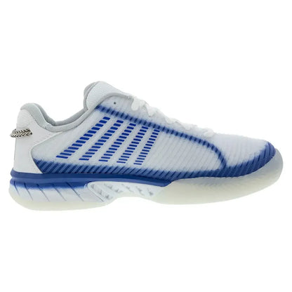 Women's Lucky in Love Hypercourt Express 2 Tennis Shoes White and Electric Blue