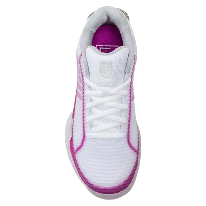 Women's Lucky in Love Hypercourt Express 2 Tennis Shoes White and Mulberry