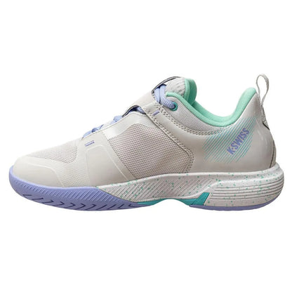 Women's Ultrashot Team Tennis Shoes Nimbus Cloud and Neon Purple