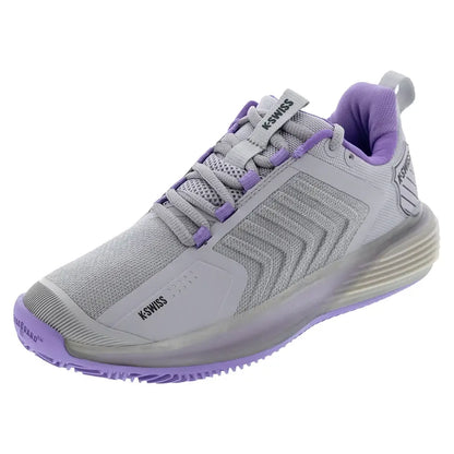 Women's Ultrashot 3 Clay Court Tennis Shoes Raindops and Paisley Purple-Footwear-K-Swiss-98415-028U23copy_c70c17a1-5d34-42a4-8f8b-48c3326ffdc0-1-[Sku]-Tennis Express