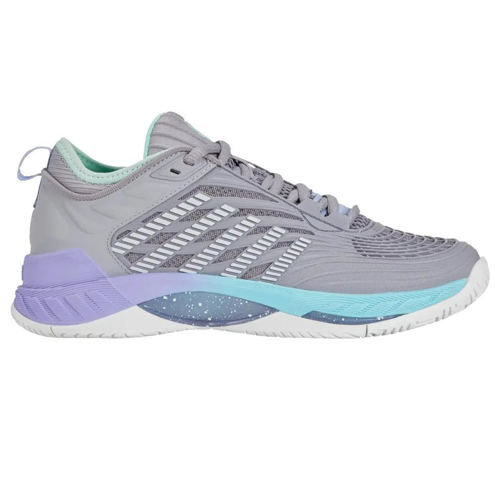 Women's Hypercourt Supreme 2 Tennis Shoes Lilac Gray and Nimbus Cloud-Footwear-K-Swiss-99071-052H24-1-Tennis Express