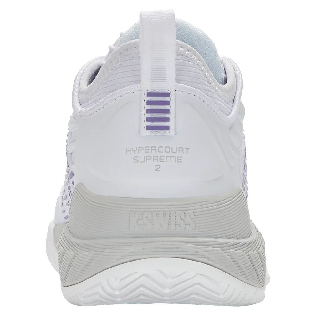 Women's Hypercourt Supreme 2 Tennis Shoes White and Lunar Rock