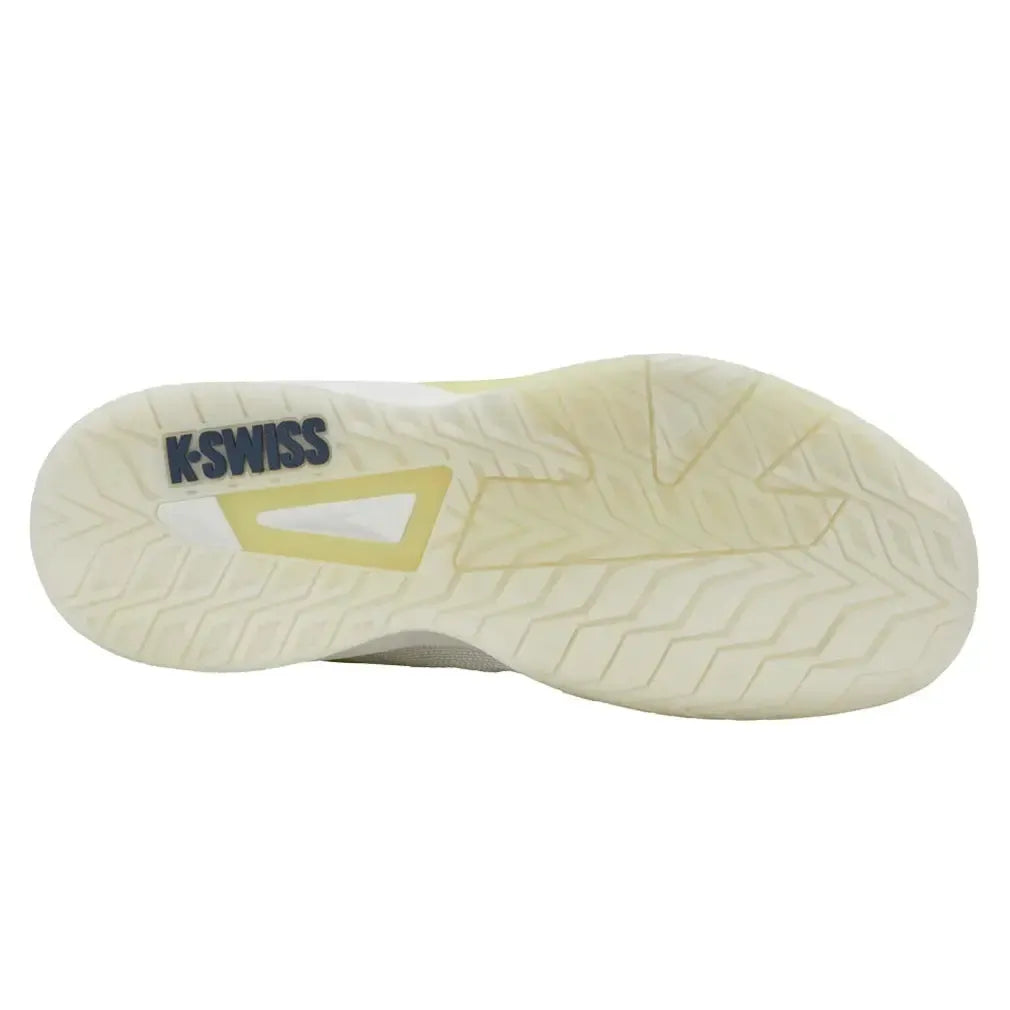 Women's K-Frame Speed Tennis Shoes Blanc de Blanc and Luminary Green
