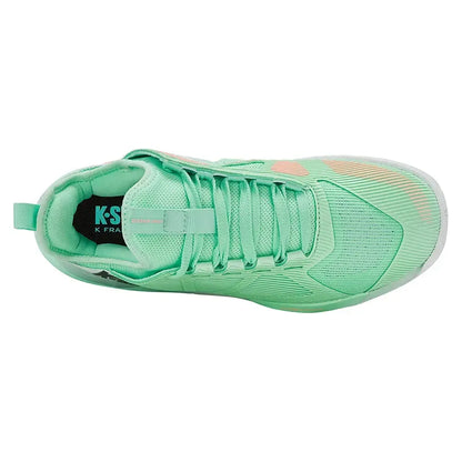 Women's K-Frame Speed Tennis Shoes Soft Neon Mint and White