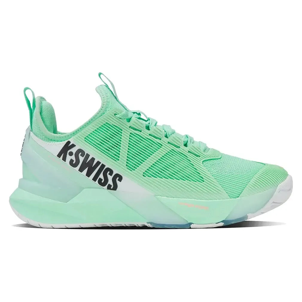 Women's K-Frame Speed Tennis Shoes Soft Neon Mint and White