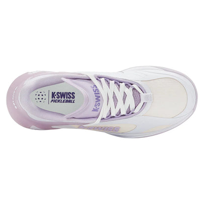 Women's K-Frame Pickleball Shoes White and Orchid Hush