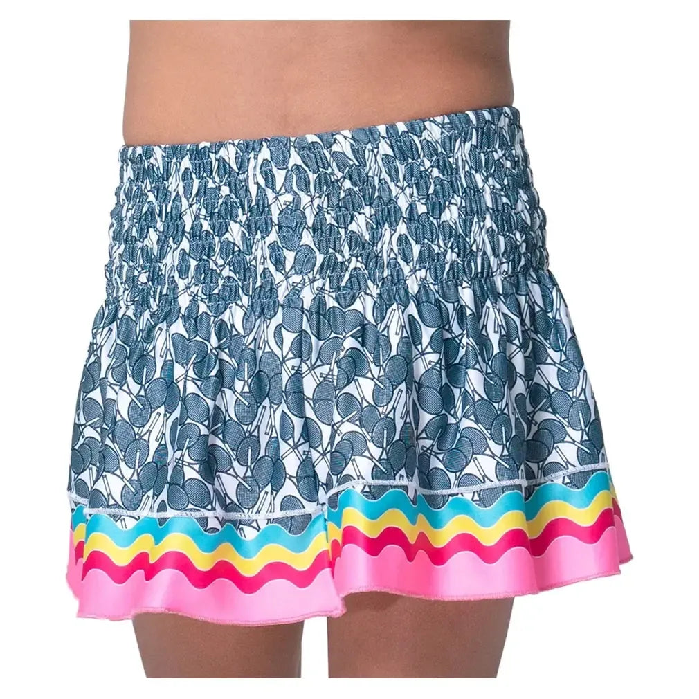 Girls' Hippy Smocked Tennis Skort Mulberry