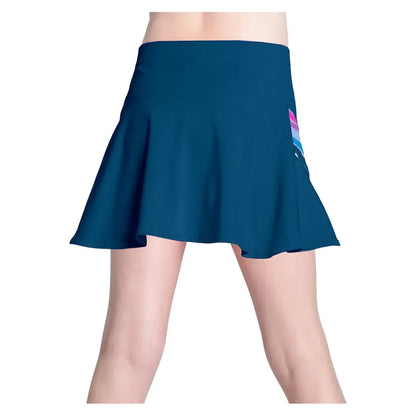 Girls' Chroma Stripe Tennis Skort Navy