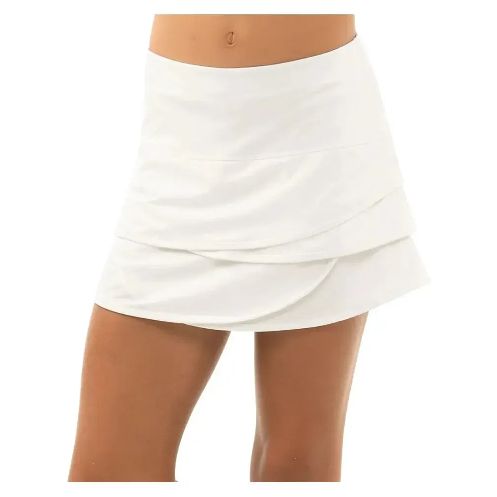 Girls' Scallop Tennis Skort-Apparel-Lucky In Love-B32-B-W_ef3023cc-99a6-44b5-8a82-8cf321b5fe37-Tennis Express