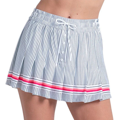 Women's High Waisted Glow Stripe Tennis Skort Multicolor-Apparel-Lucky In Love-CB832-33F955-1-Tennis Express