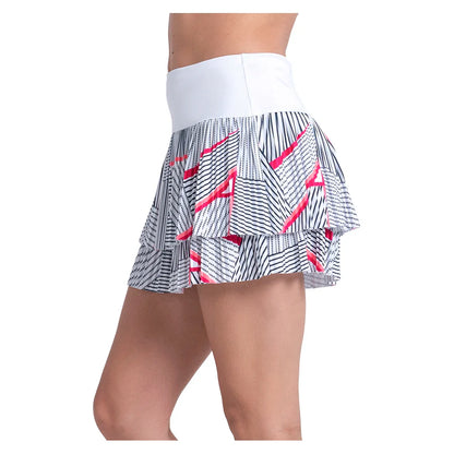 Women's Geo Glow Pleated Tennis Skort White
