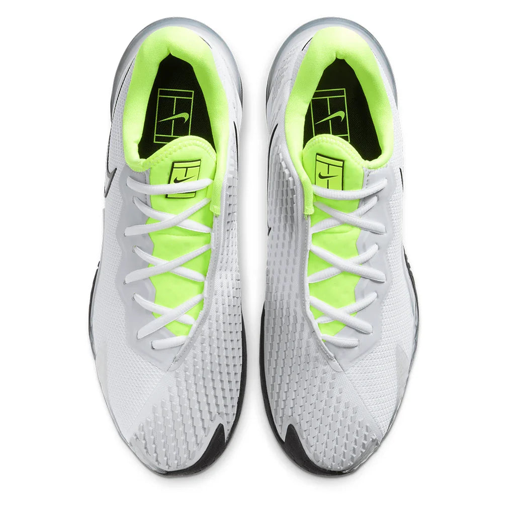 Men's Air Zoom Vapor Cage 4 Tennis Shoes White and Black