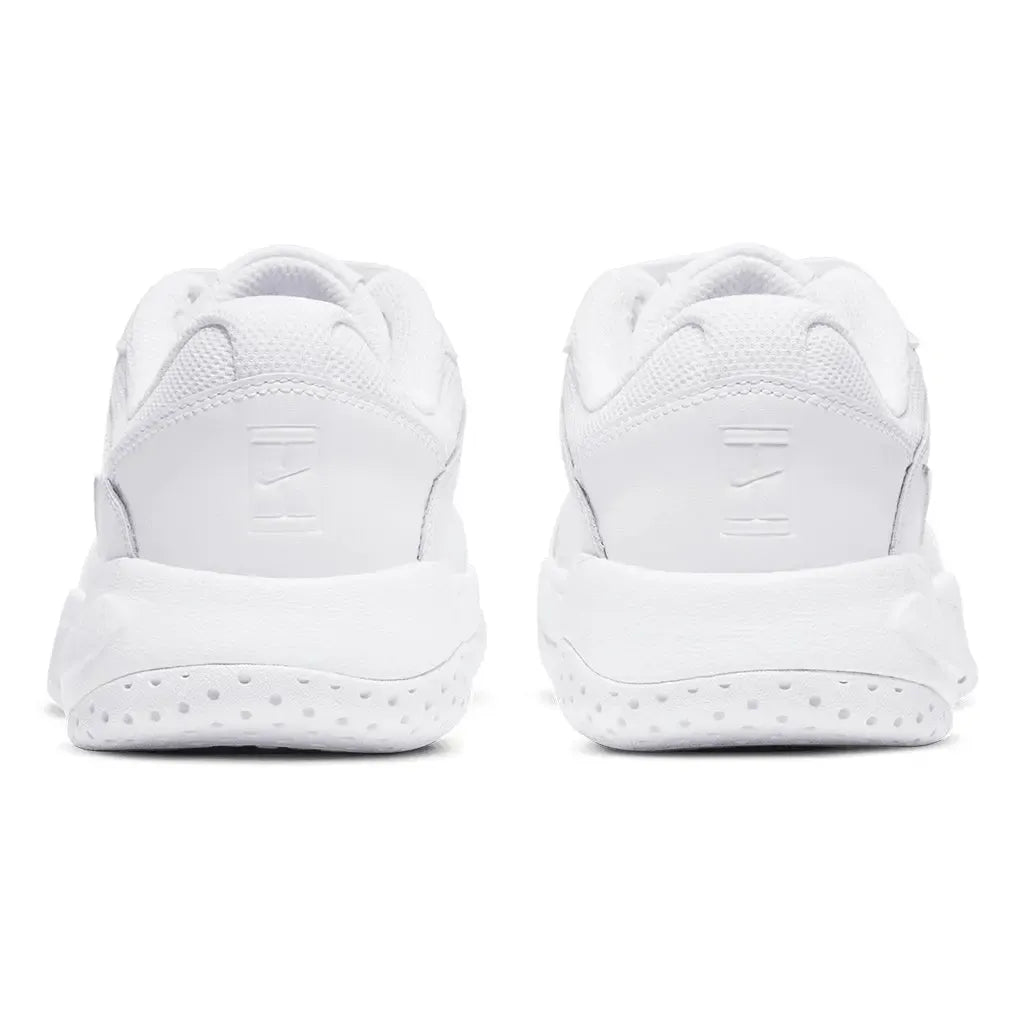 Juniors' Court Lite 2 Tennis Shoes White and Metallic Silver