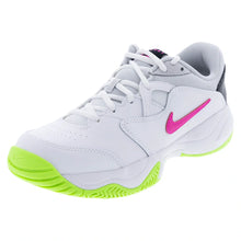 Juniors' Court Lite 2 Tennis Shoes White and Laser Fuchsia-Footwear-Nike-CD0440-107copy-Tennis Express