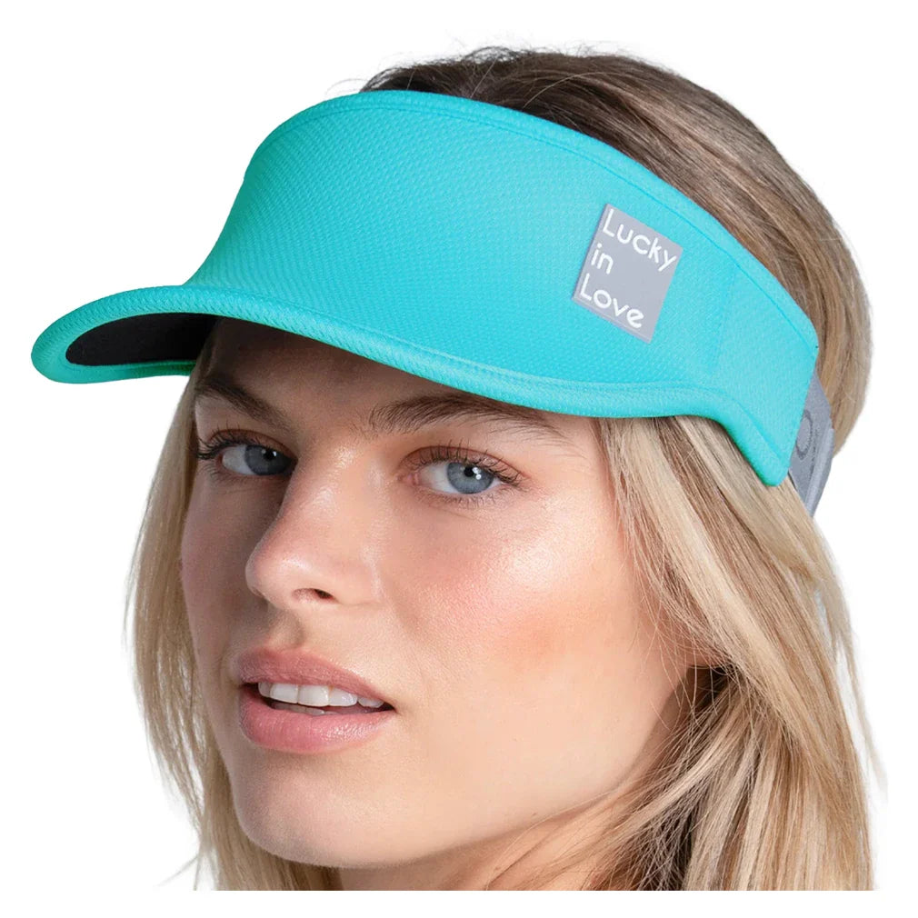 Women's Lucky Logo Stretch Tennis Visor Scuba