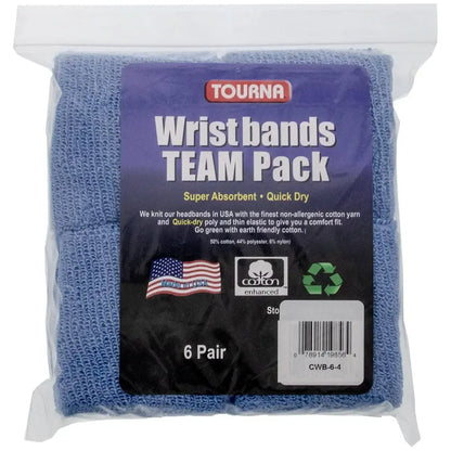 Team Pack Tennis Wristbands 6 Pair-Accessories-Tourna-CWB01copy_8ebf54c8-dad2-4ee3-a536-acb2b8ee31c2-Tennis Express