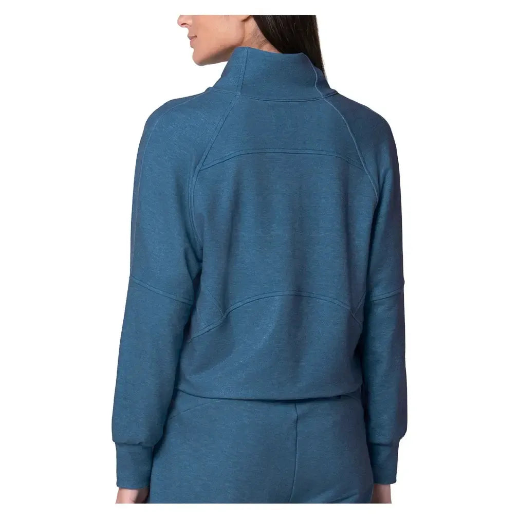 Women's 1/4 Zip Heather Long Sleeve Tennis Top