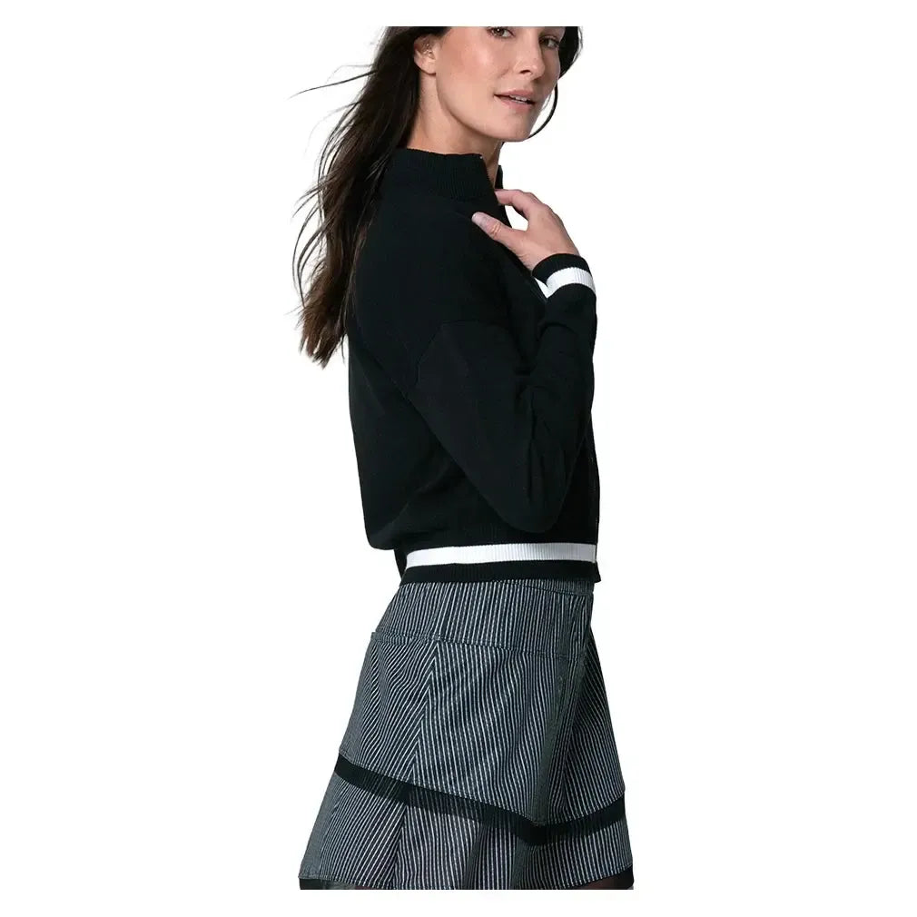 Women's Rally Mock Neck Tennis Cardigan