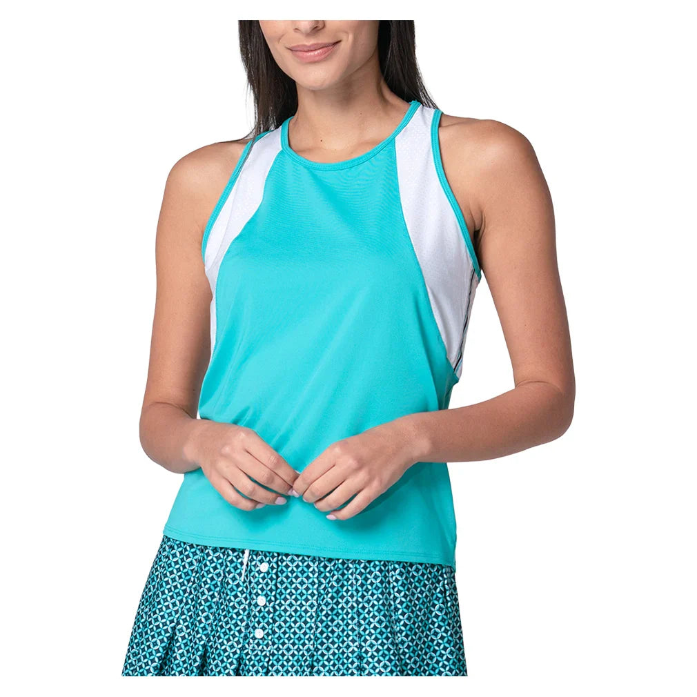 Women's Winner's Circle Tennis Tank Aquamarine-Apparel-Lucky In Love-CX116-09D416H25-668875Tennis Express