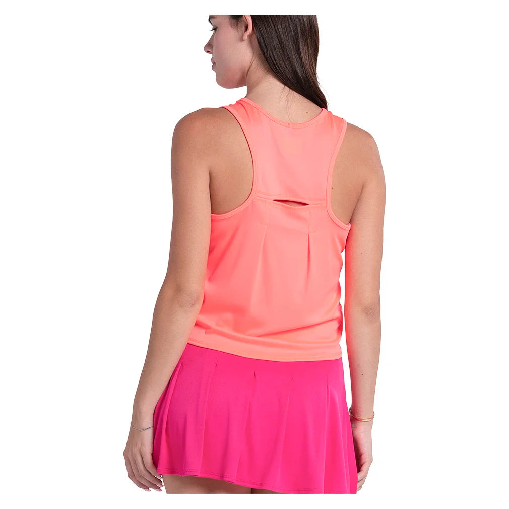 Women's Court Drip Tennis Tank Hot Lava