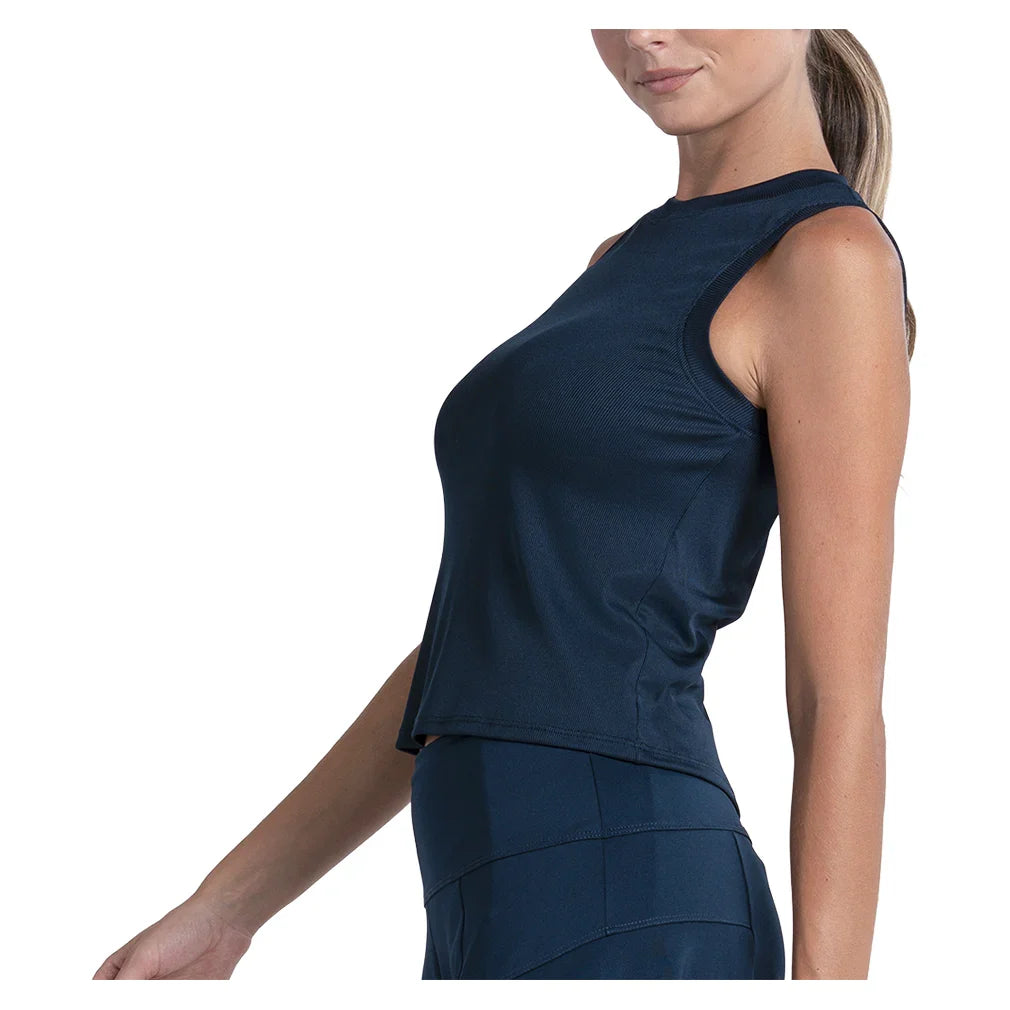 Women's Hip Fit Rib Tennis Muscle Tank