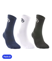 Socks Bullpadel BP252 Negro/Blanco/Azul Marino 2025