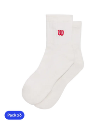 Socks Wilson Quarter Top Bright White (Pack x3) 2025