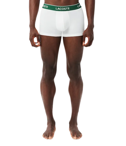 Calzoncillos Lacoste Algodón Elasticos Negro/Blanco/Gris (Pack x3)
