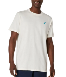 Camiseta Asics Court Graphic Cream Logo Azul 2025