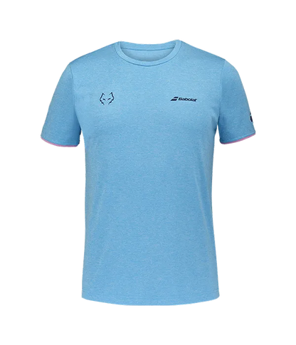 Camiseta Babolat Crew Neck Tee Cyan Blue 2025 J. Lebrón