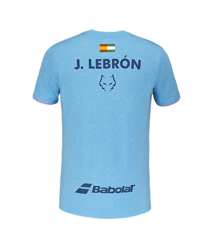 Camiseta Babolat Crew Neck Tee Cyan Blue 2025 J. Lebrón