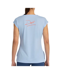 Camiseta Bullpadel Delfi Azul Celeste Mujer 2025