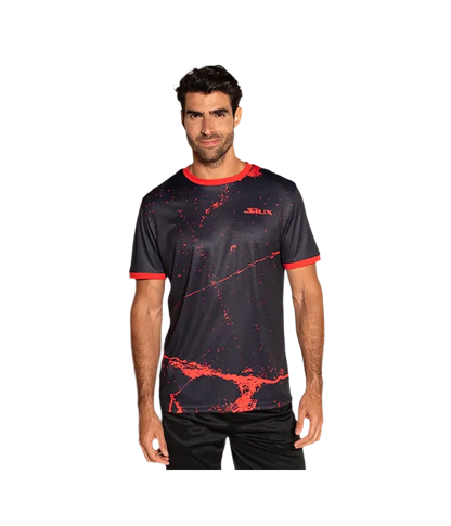 Camiseta Siux Splash Negra/roja 2025