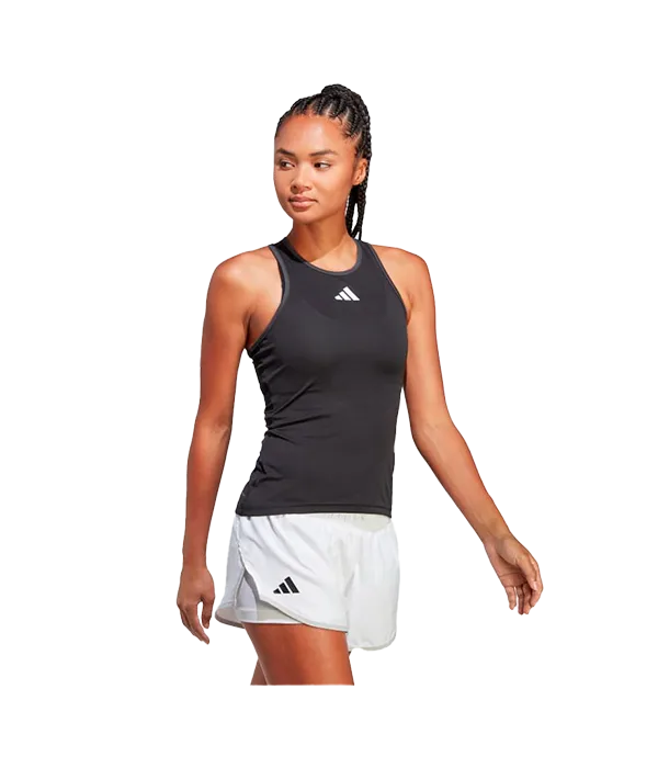 Camiseta Tirantes Adidas Club Negro Mujer