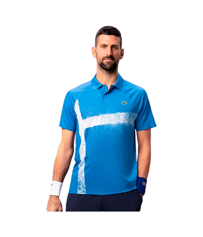 Polo Lacoste Novak Djokovic Azul/White 2025