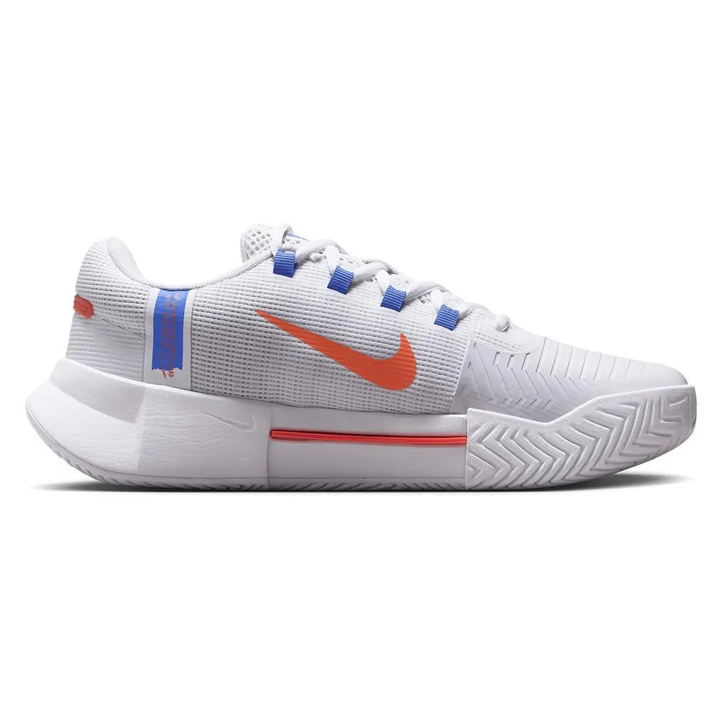 Women's Zoom GP Challenge 1 Tennis Shoes White and Lt Wild Mango