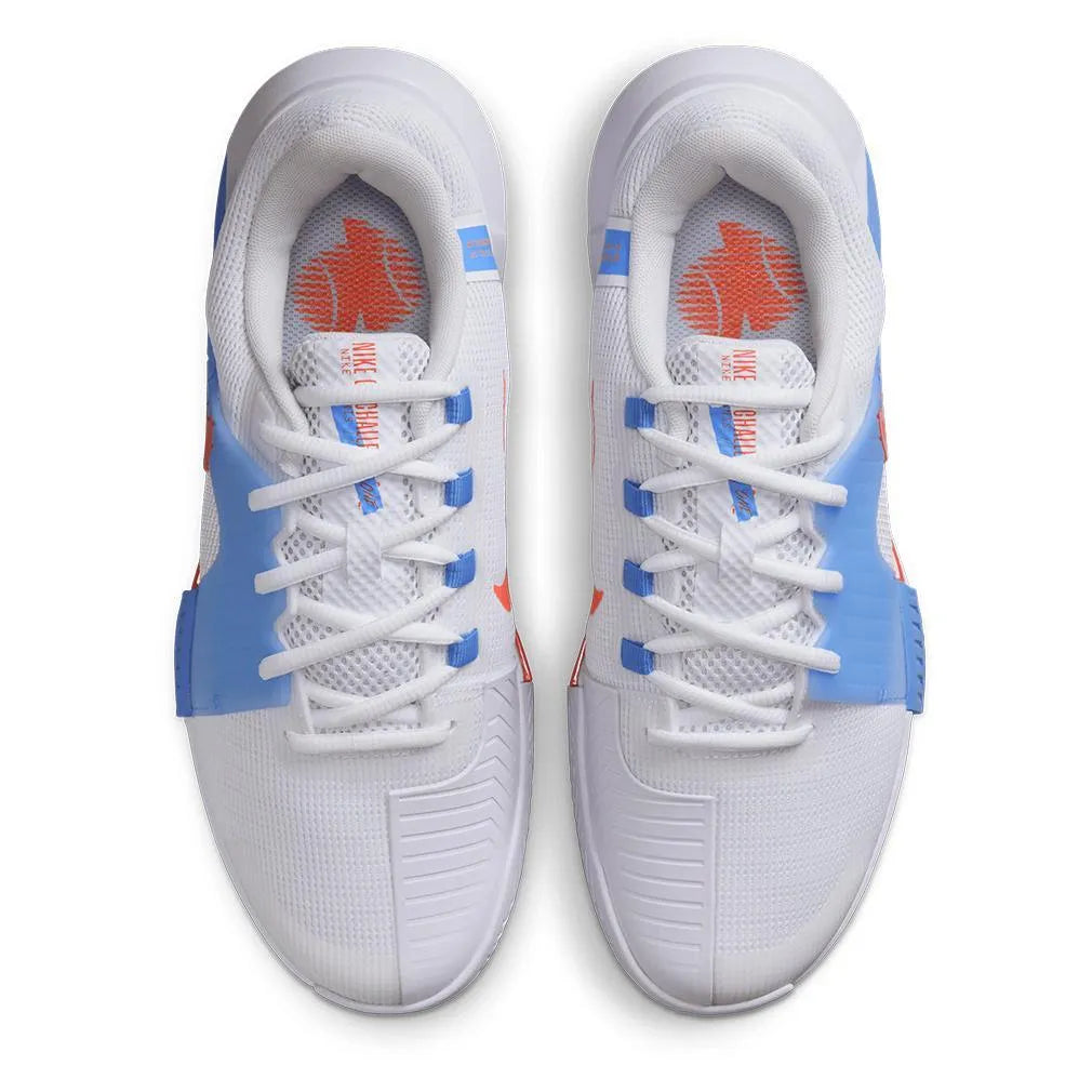 Women's Zoom GP Challenge 1 Tennis Shoes White and Lt Wild Mango