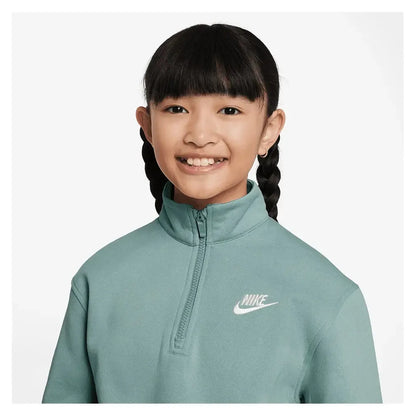 Girls' Sportswear Club Fleece 1/2-Zip Long-Sleeve Top