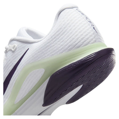 Men's Zoom Vapor 12 Tennis Shoes White and Dark Raisin
