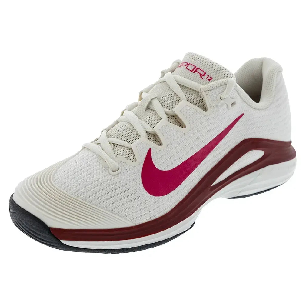 Women's Zoom Vapor 12 Tennis Shoes Pale Ivory and Rush Pink-Footwear-Nike-FV5554-104F25-2copy-Tennis Express
