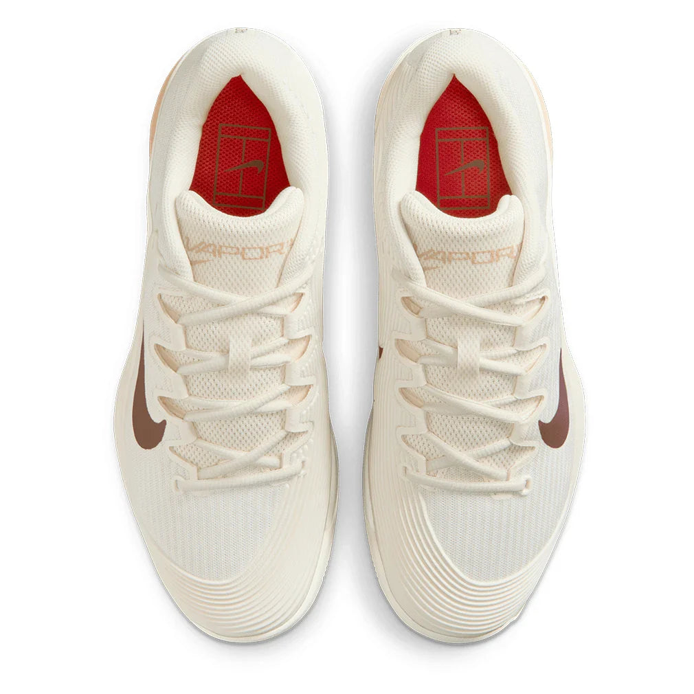 Women's Zoom Vapor 12 Tennis Shoes Pale Ivory and Tattoo