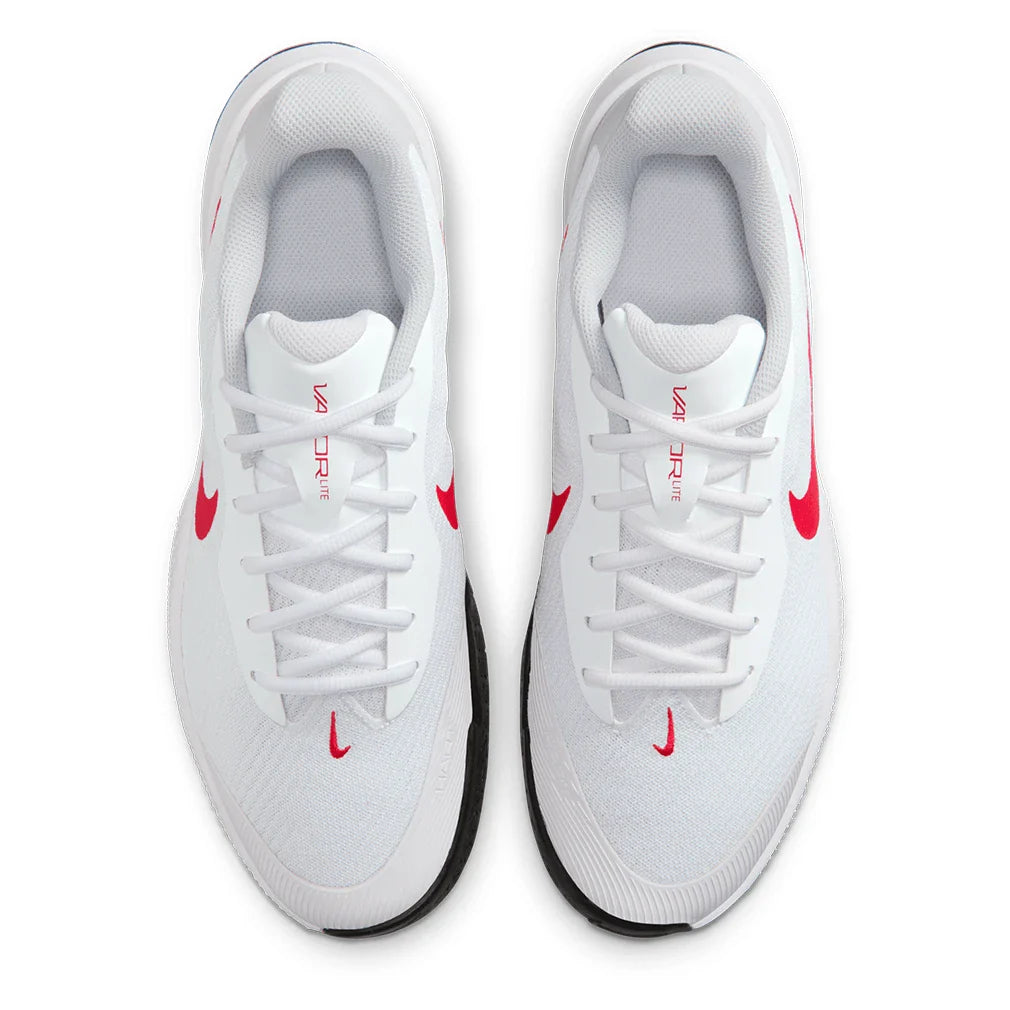Men's Vapor Lite 3 Tennis Shoes White and Lt Crimson