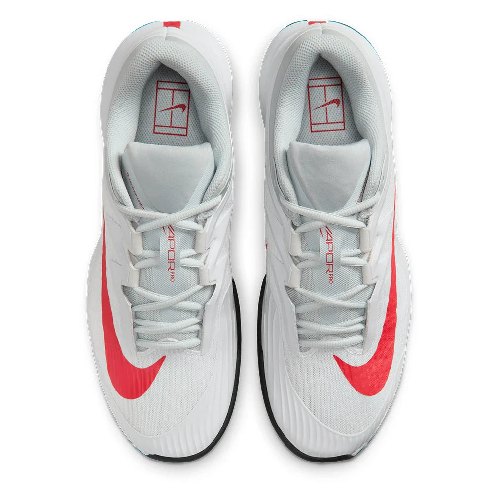 Men's Zoom Vapor Pro 3 Tennis Shoes White and Lt Crimson