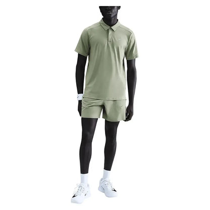 Men's Court Dri-FIT Advantage Tennis Polo Oil Green and White